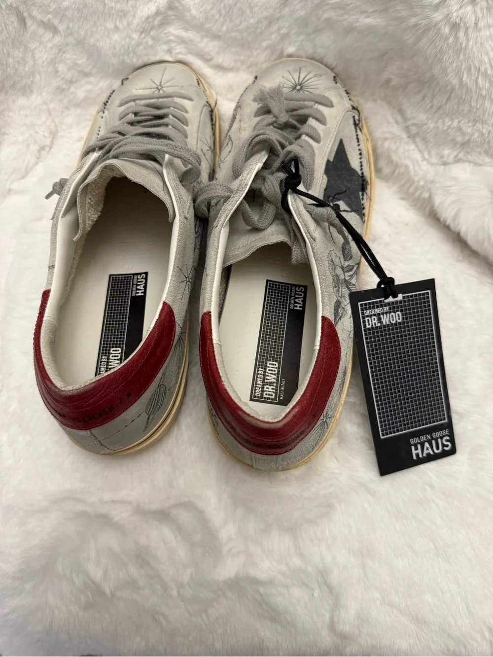 Golden Goose HAUS Dreamed By Dr. Woo Super-Star Sneakers NWT Size 44 Rare LE - Picture 12 of 13